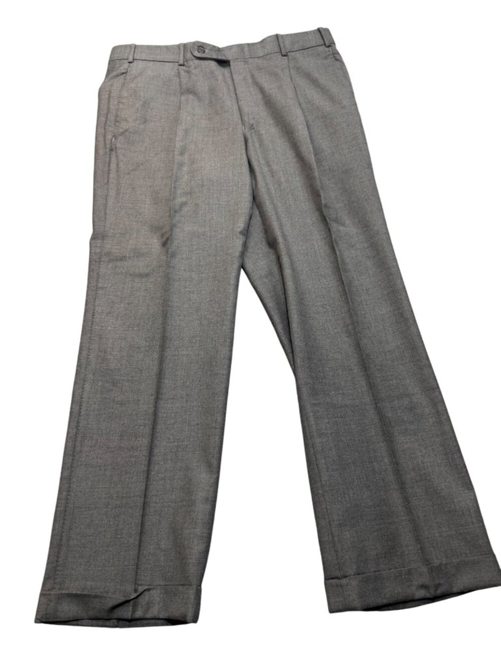 Royal Classic Medium Mens Gray Pleated Tailored Fit Dress Pants Timeless Style
